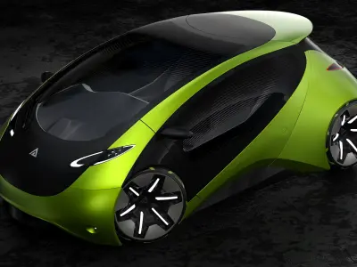  Generic Futuristic Compact Car 