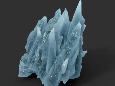 Scifi Spiky Ice 220616 - Ultra HD 16K Textures Low-poly 3D model