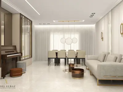 model of a house in a modern classic  3D model