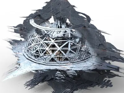 Frozen Ice shard Mountain elite bay 6 3D model
