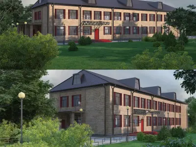 Public building 3D model