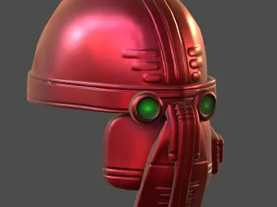 Gas mask helmet 3d model scifi Low-poly  Low-poly 3D model 371