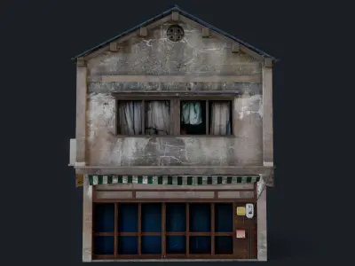 Tokyo Style Kanda House Low-poly 3D model