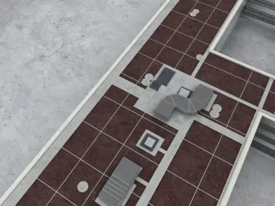 EDDB Technical Building 5 Low-poly 3D model