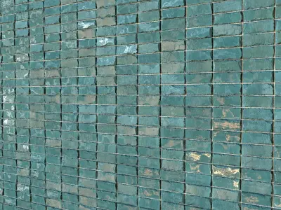 Teal Tile Material 14 - PBR Seamless Textures Texture purchase
