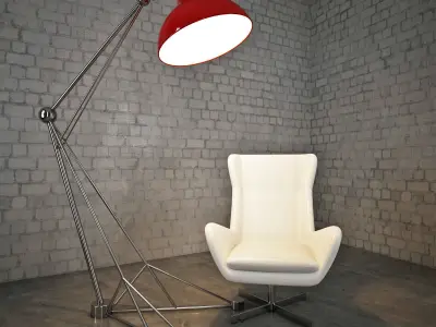 Lamp floor 3D model buy