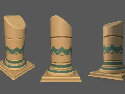 Stylized Sand Pillar Low-poly 3D model