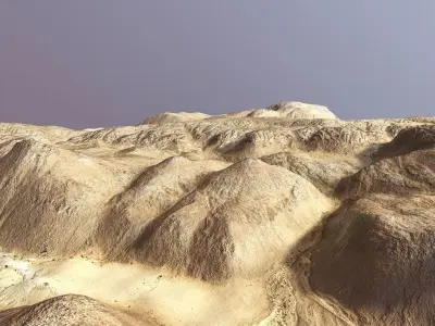 Rocks Terrain Dunes Mountain Cliffs Landscape PBR Low Poly 04  Low-poly 3D model