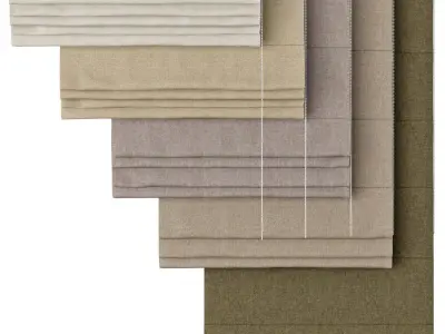 Roman Curtains 80 Sunbrella BLEND 3D model