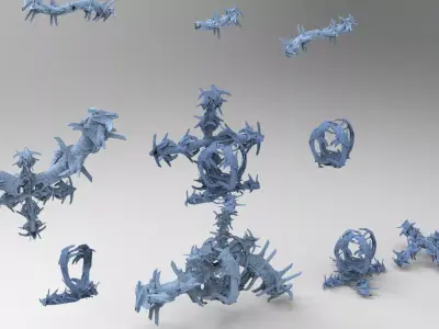 Transformer tail architecture collection 1 Low-poly 3D model