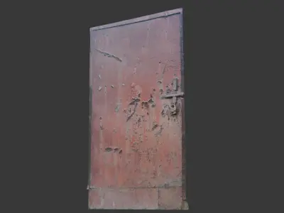 Old Metal Door Scan Low-poly 3D model