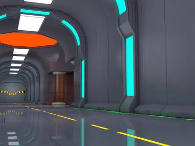Sci Fi Corridor 3D model