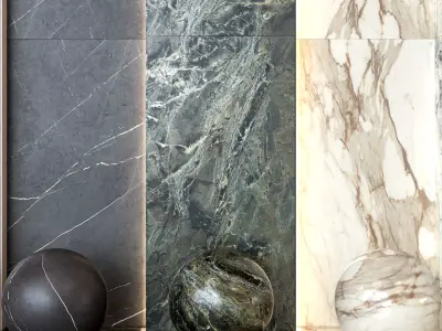 Marazzi Allmarble Vol 2 - Marble Tiles - 5 Colors -Set of 16 Texture