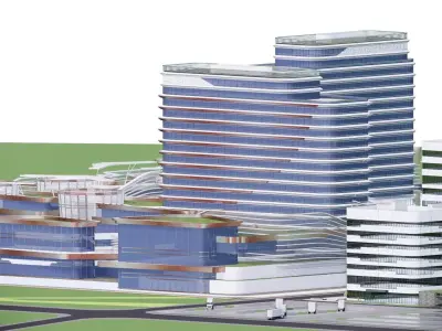 Modern City Block -A11 3D model