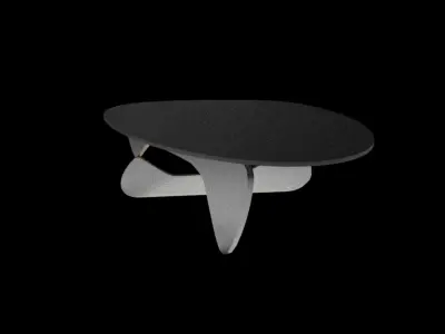 3D Table coffee made of wood and glass Free low-poly 3D model