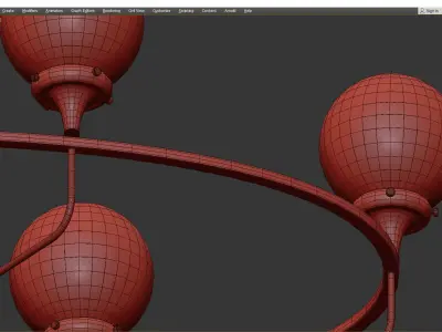 Beverly hills oval chandelier Low-poly 3D model