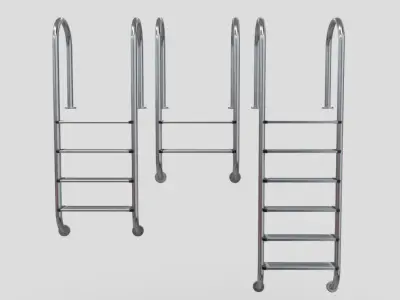 Pool Ladder Pack Low-poly 3D model