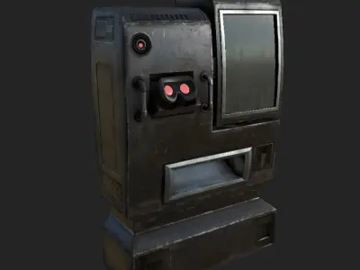 Cyberpunk Vending machine Low-poly 3D model