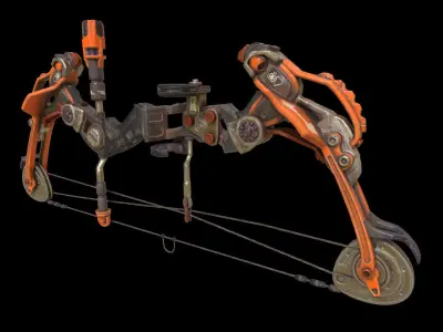 Game-Ready Sci-Fi Weapons Bundle Low-poly 3D model