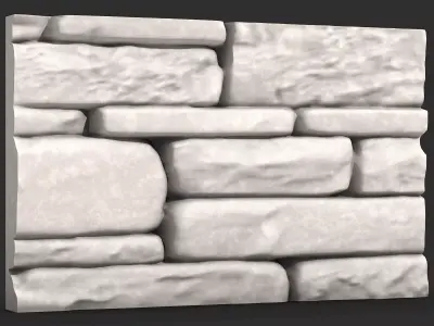 Stylized Stone Wall Module 3D print model purchase