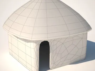 Hut four 3D model