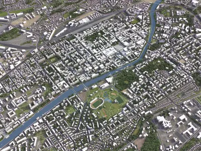 Turku - 3D City Model Low-poly 3D model