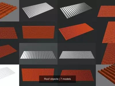 Roof objects 3D Model Pack