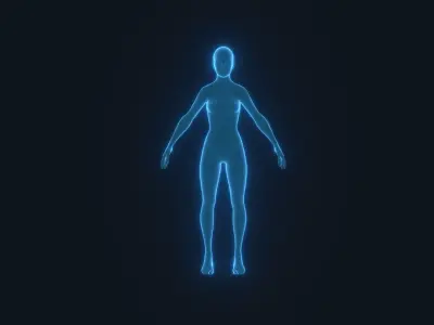 Human Hologram Male and Female 3D Model Collection 3D Model Pack