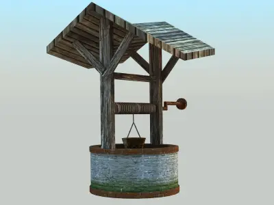 Water  Well - Low poly Low-poly 3D model