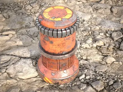 Stones sand ground tile  Low-poly 3D model