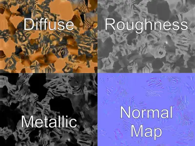 Wolf Head Door Knocker Bronze Sculpture model pack Low-poly 3D model