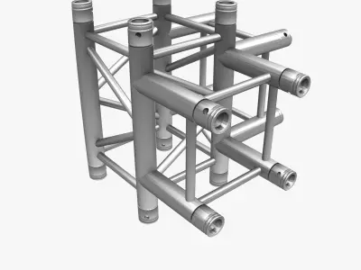 Square Truss Corner Junction 44 3D model