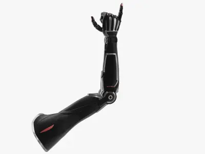 Cyborg arm shows jumbo 3D model