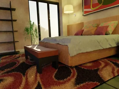 3D - Interior - Bedroom 3D model