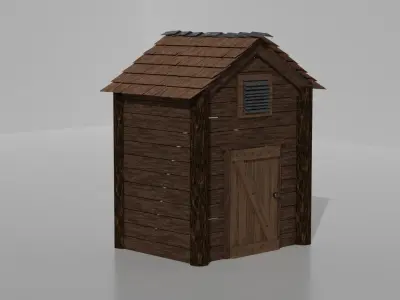 Old wooden Shed Free 3D model