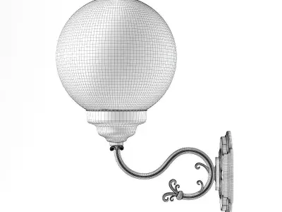 Classic Wall Exterior Lamp 3D Model 3D model