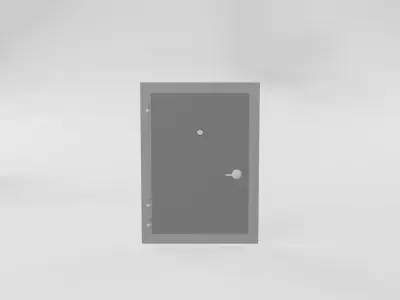 Flat door Free 3D model