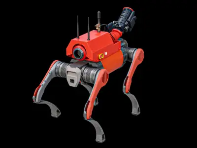  Firefighter Robot Unitree B2 Version 1 PBR 