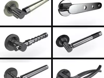 Round Door Handles Collection 2 3D model