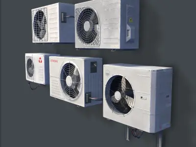 Air conditioning PBR Low-poly 3D model