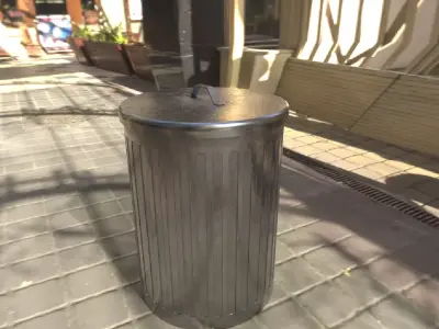 steel trash Low-poly 3D model
