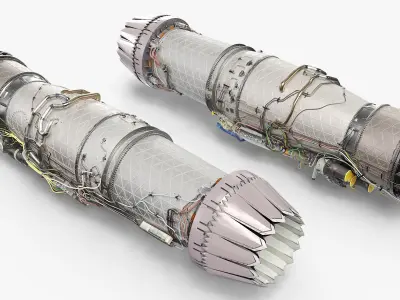  Pratt Whitney F135 Fighter Engine Metallic 