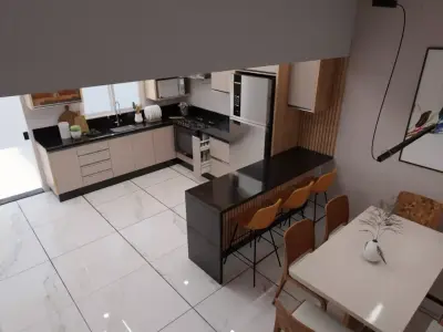 kitchen and dining  3D model