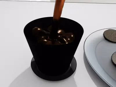 Cup splash with oreo Free 3D model