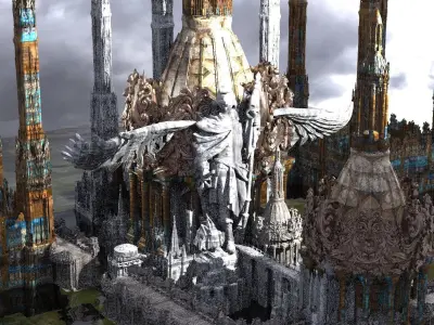 High Emperor God King Palace Kit bash  3D model