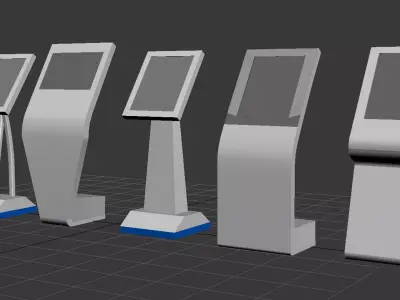 Touchscreen kiosk designs 3D model
