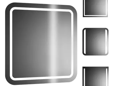 Illuminated mirror 3D model