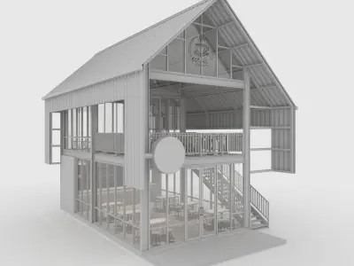 Cafe Modern 5 3D model