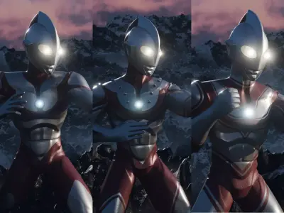 Stylized Ultraman Pack 3D model