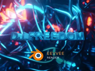 Neon 3D VJ loop Lights animation template for Blender eevvee 3D model